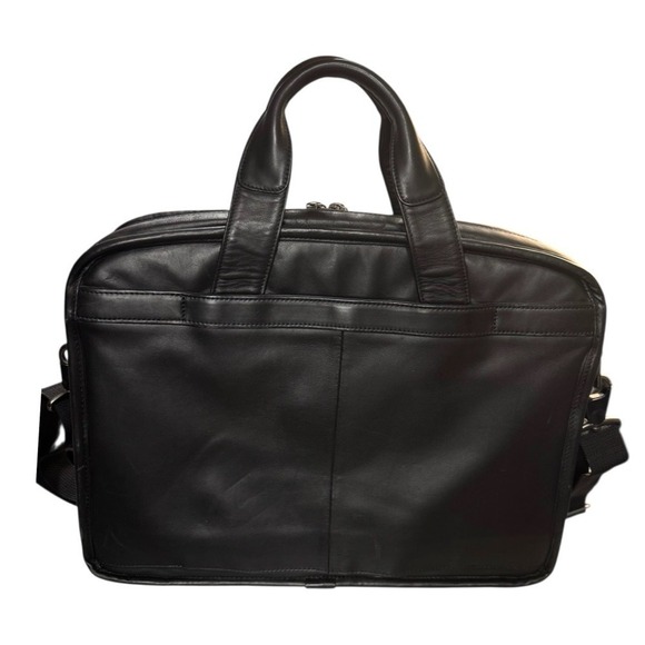 Tumi Black Genuine Leather Briefcase Bag - Picture 2 of 15